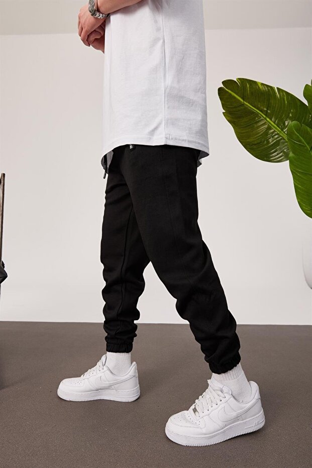 Erkek Basic Siyah Eşofman Altı NM-1 - 3