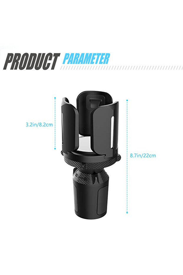 black Vehicle Multifunctional Drink Cup Base with Adjustable Cup Holder Upgraded Extendable Car Cup