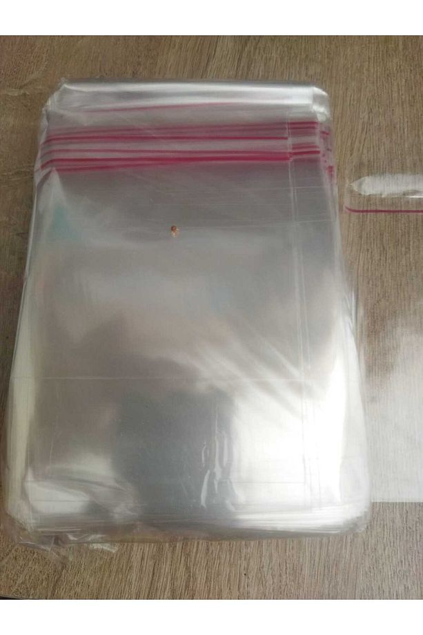 100 Adet 8x15 Cm Bantlı Yapışkanlı Şeffaf Opp Jelatin Poşet ( 8x10 5) - 2