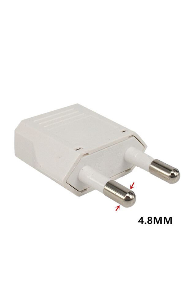 EU to US Power Plug Adapter 4.0/4.8mm European Socket EU To US Plug Adapter Electric Charger Sock... - 5