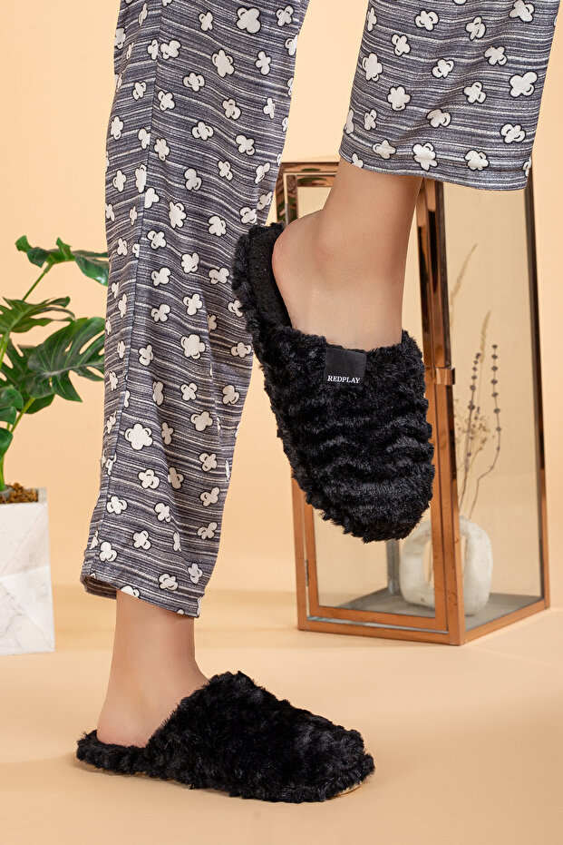 Women's Winter Plush Visco Orthopedic Soundproof Sole Soft Comfortable Warm Home Slippers