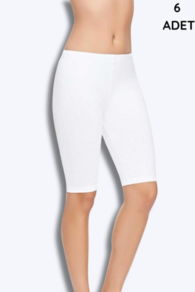 Tutku-2103 Elite Women's Short Tights Modal 6-Pack White