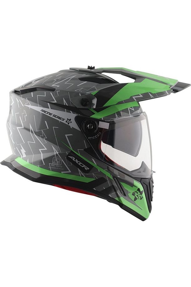 X-CROSS FLASH DUAL VISOR HELMET - DULL COOL GREY GREEN - 2
