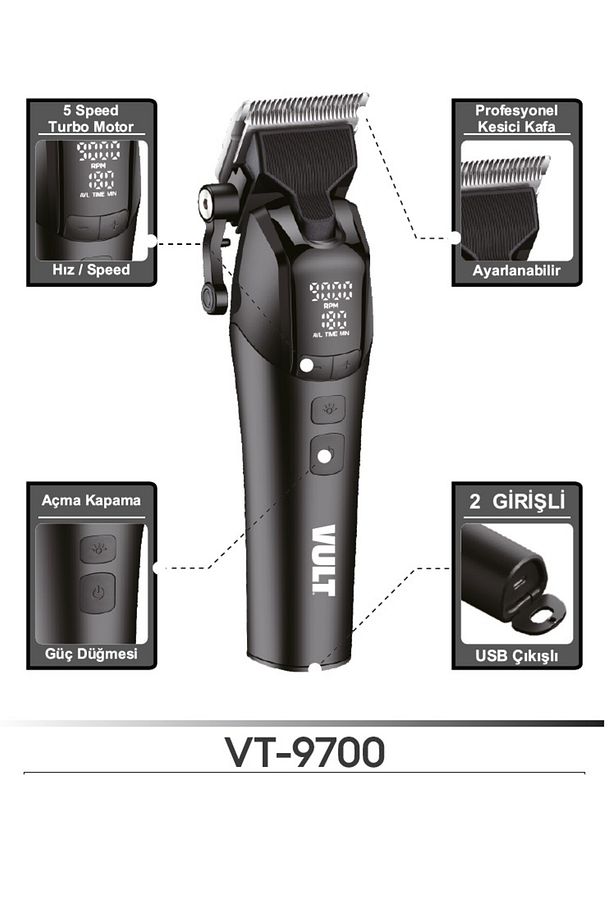 VT-9700 profesyonel saç-sakal tıraş makinesi - 1