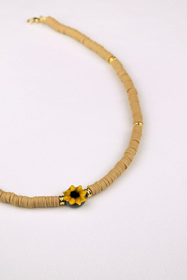 Çiçek Model Fimo Kolye - 1