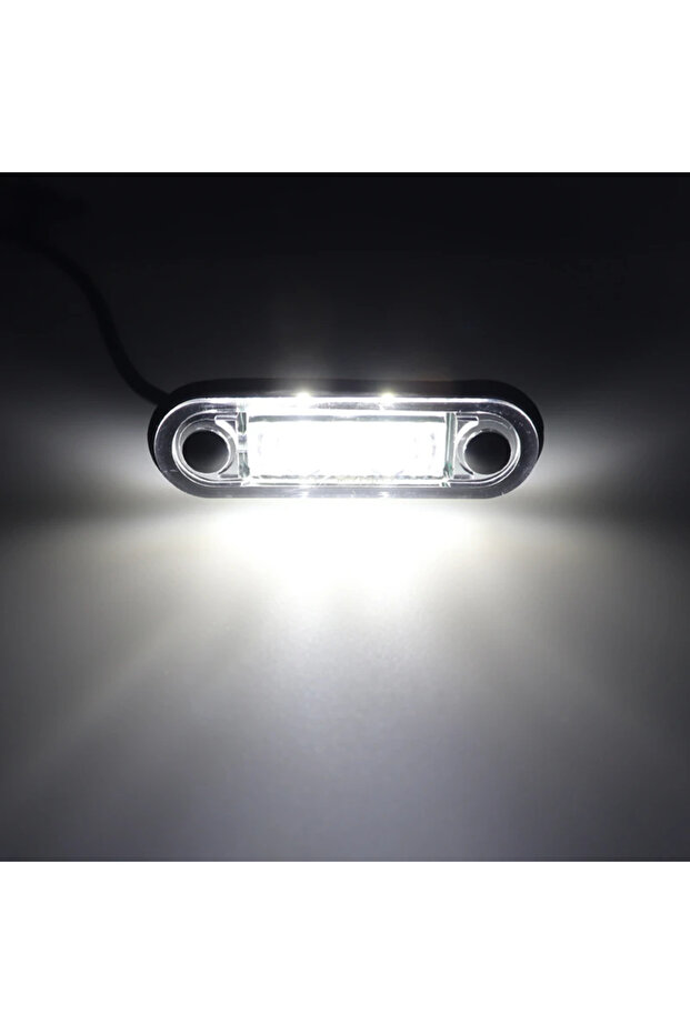 White 12V/24V LED Side Marker Light Waterproof Clearance Rear Tail Brake Indicator Turn Signal Lamp