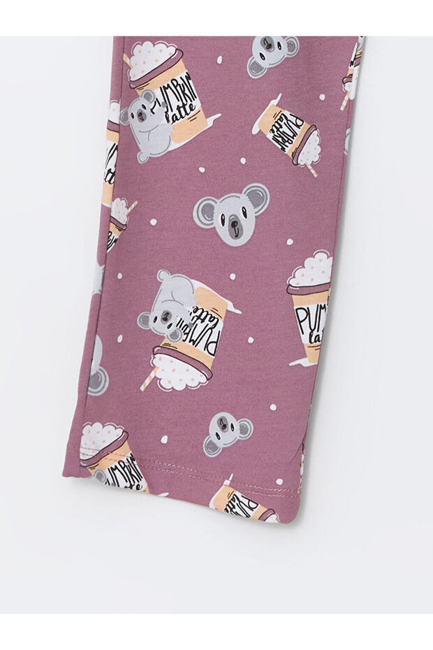 Beli Lastikli Kız Çocuk Pijama Alt - 3