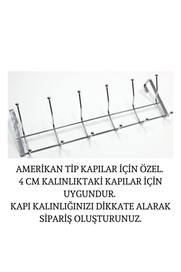 Kapı Arkası Askılık 12'li,krom Askı,amerikan Kapı Askılığı Td - 2