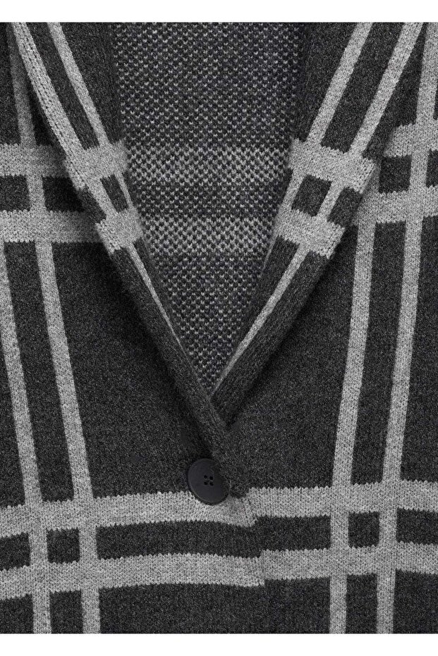 Kareli Triko Palto - 5