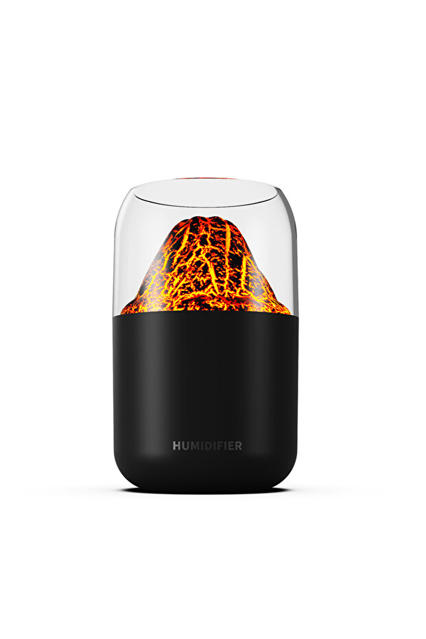 Mini Humidifier Crack Volcano Humidifier Spray Machine Usb Small Silent Desktop Colorful Atmosphe... - 1