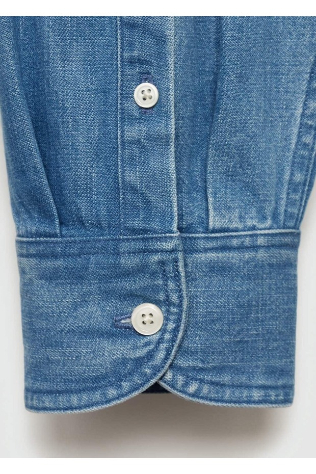 Normal Kesim Denim Gömlek - 5