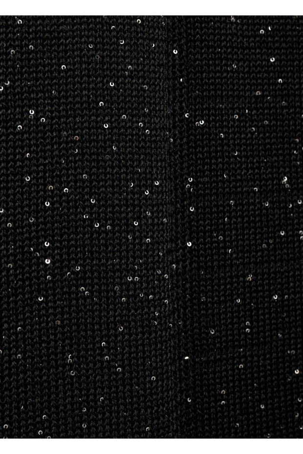 Payet Detaylı Triko Elbise - 5