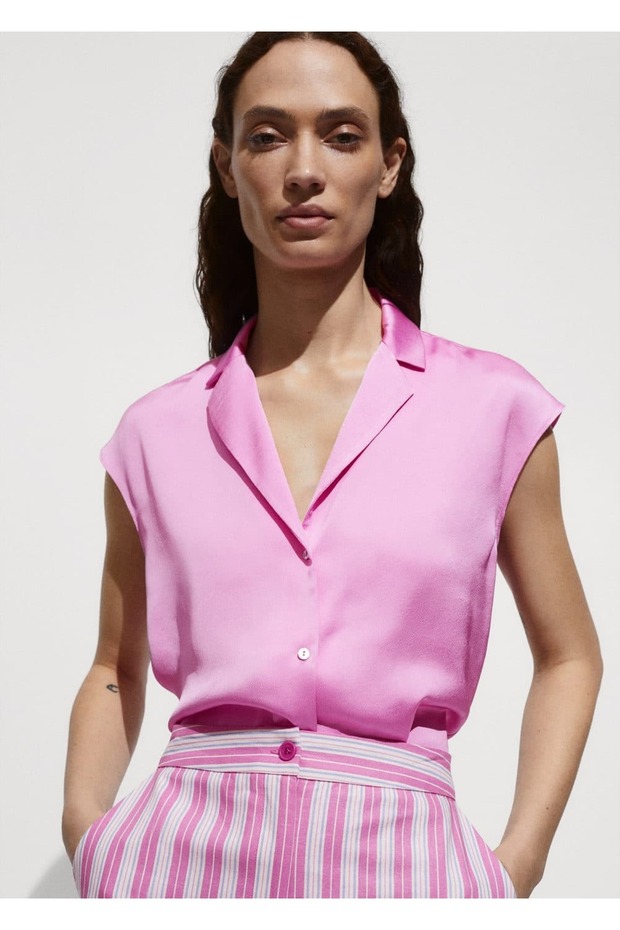 Saten dökümlü gömlek - 1