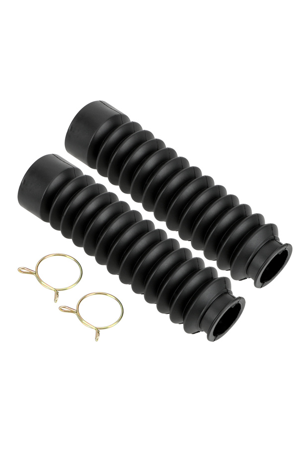 black 2Pcs Motorcycle Accessories Front Fork Shock Absorber Dust Cover Gaiters Gators Boots Dust...
