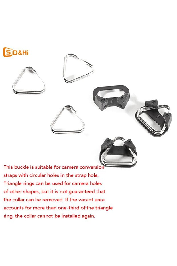 1Pair Camera Lug Ring Camera Strap Triangle Split Ring Hook For Slr Camera Strap Conversion Ring ... - 8