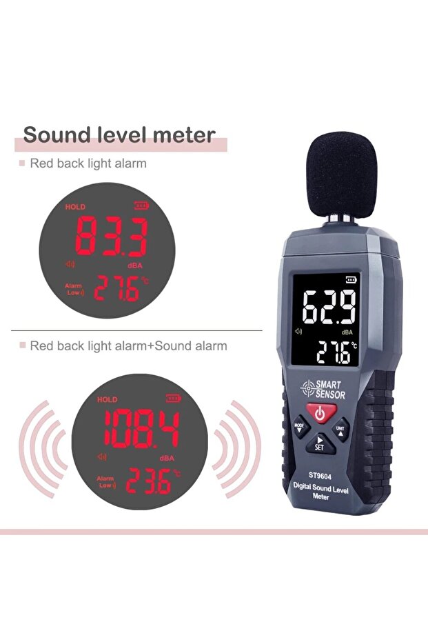 SMART SENSOR Digital Sound Level Meter 30-130 DB Decibel Meter LCD Backlight Sonometer Noise Mete... - 3
