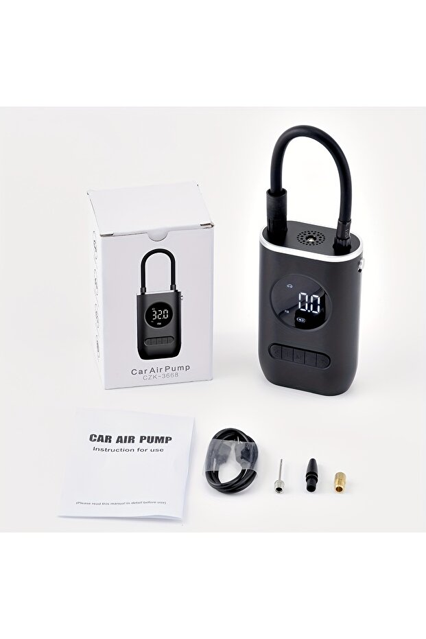 USB Rechargeable Portable Air Compressor, 150PSI Cordless Tire Inflator Pump with LED Light, Elec... - 5