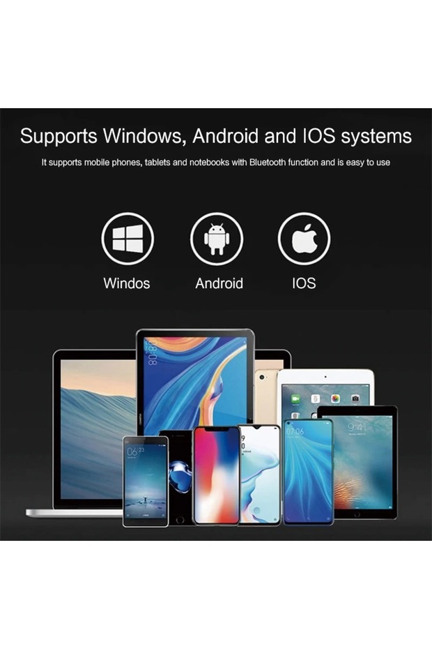 B089T Triple Folding Keyboard Mouse Button Mini Wireless Bluetooth Touchpad Multi-Device Portable... - 7