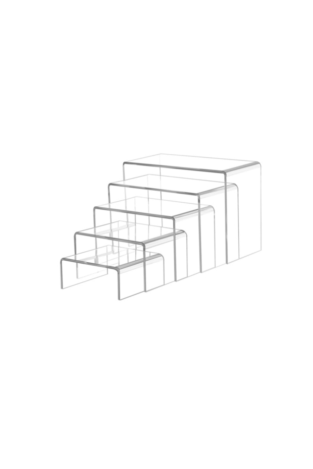 5pcs 5pcs/Set Acrylic Cupcake Stand Rectangular Transparent Collectible Display Stand Showcase Your