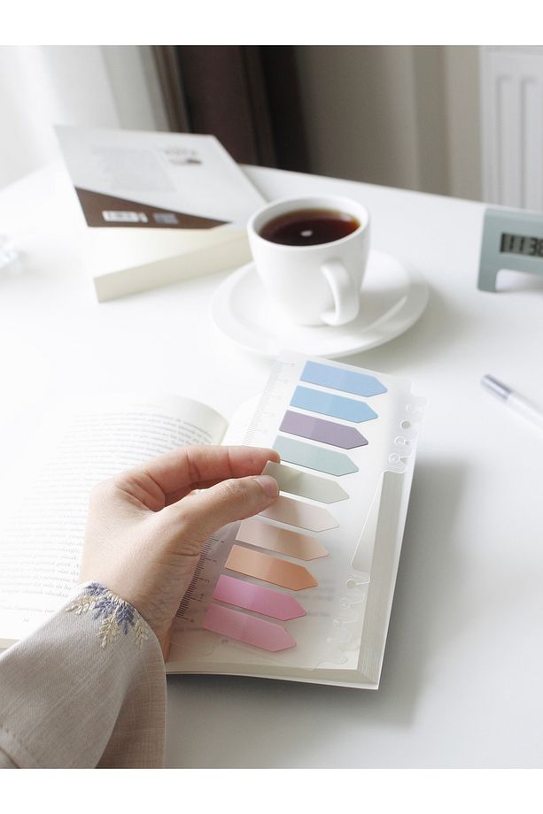 İşaretleme Post-it Açık Soft Renkler / Postit / Cetvelli Yapışkanlı Yer İmleci - 4