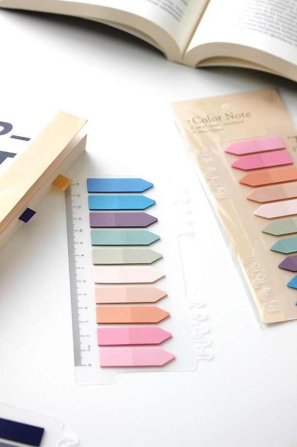 İşaretleme Post-it Açık Soft Renkler / Postit / Cetvelli Yapışkanlı Yer İmleci - 3