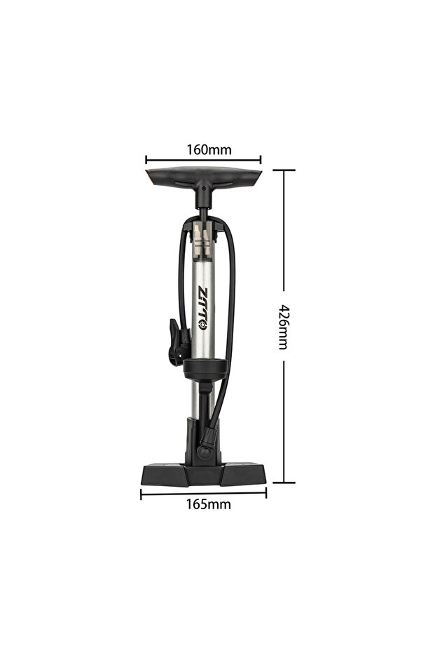 Choice Silver pump Bicycle Pump 160PSI Air Pump With Pressure Gauge Tire Floor Pump Schrader P