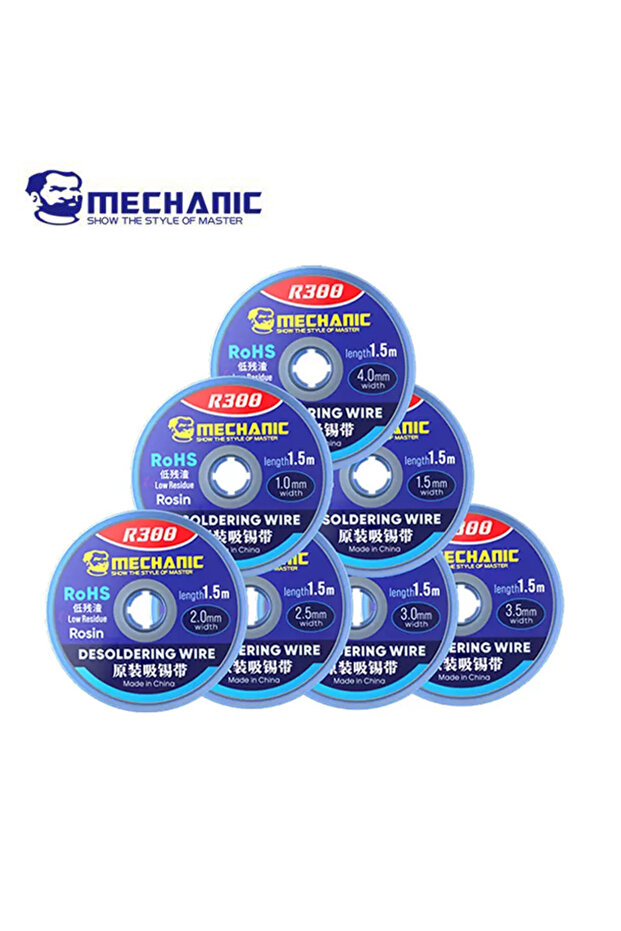 MECHANIC 2.5mm MECHANIC R300 Desoldering Braid 1.0/1.5/2.0/2.5/3.0/3.5/4.0mm Solder Remover Wick Wir