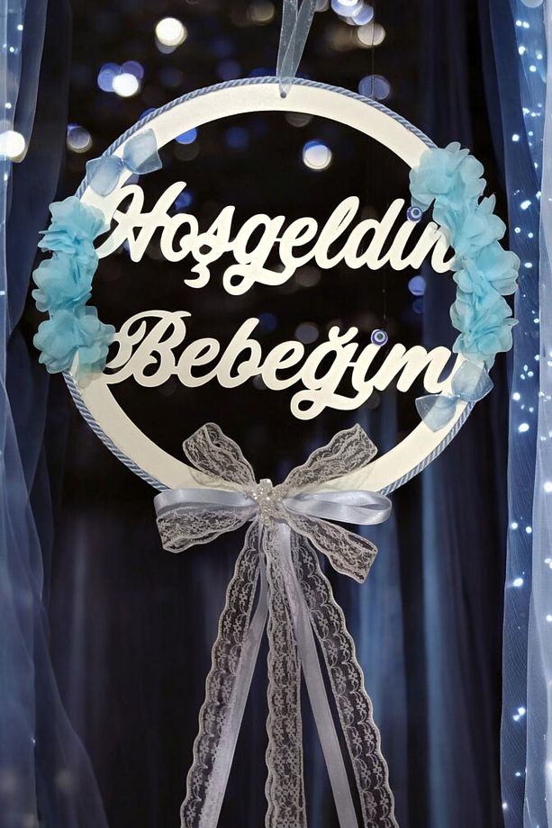 Hoşgeldin Bebeğim Yenidoğan Kapı Süsü - 1