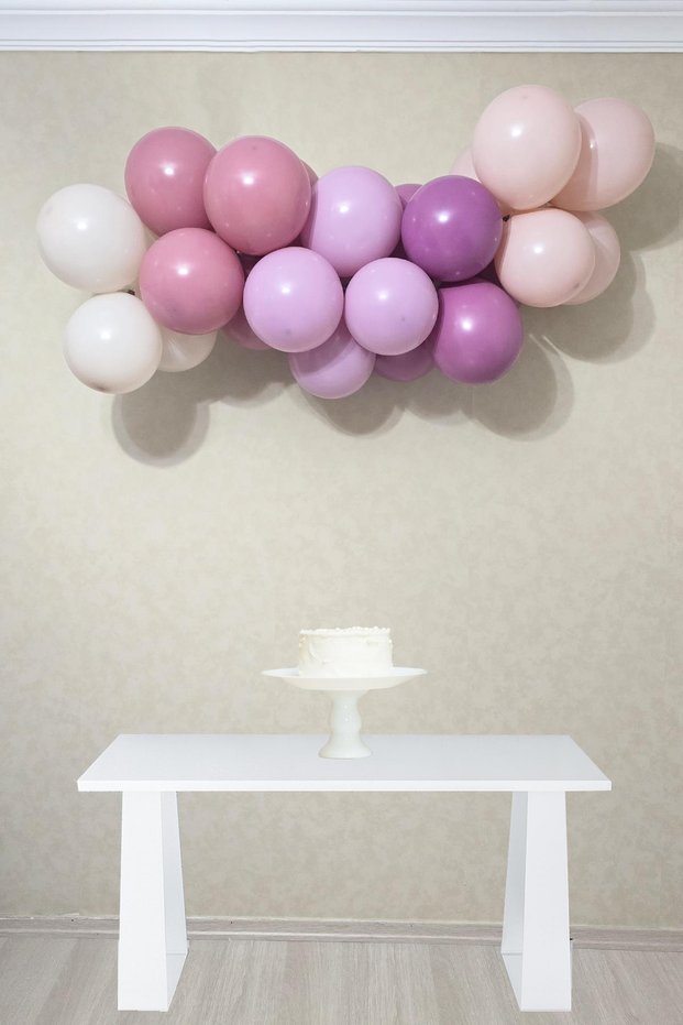 Retro Blush Pink Colors Party Ornament Balloon Chain Set