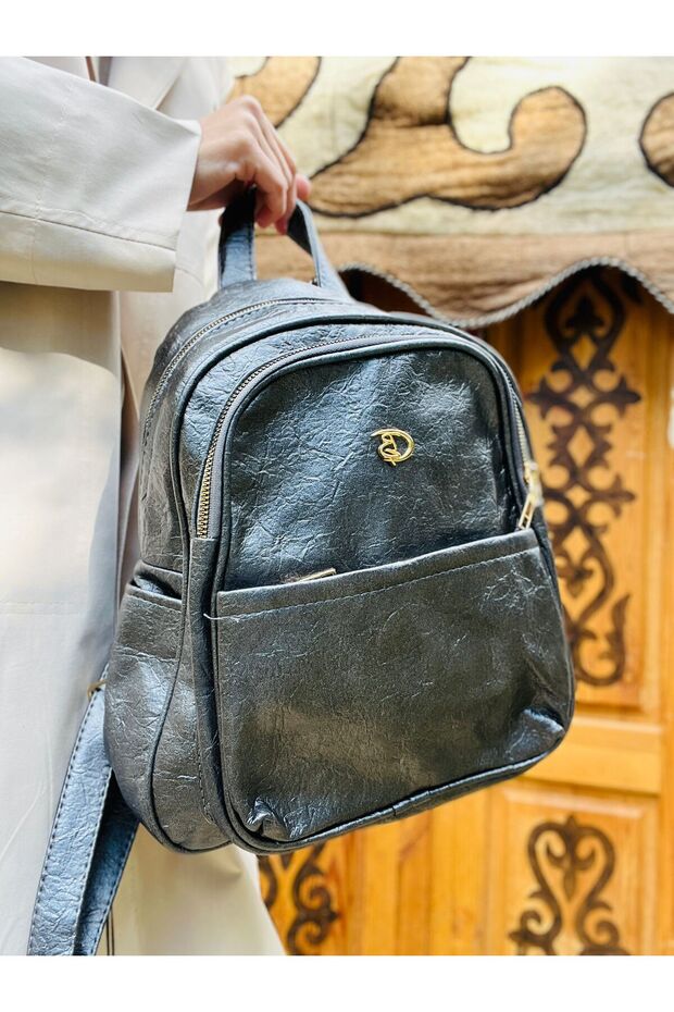 Rucsac din piele artificială moale - 6