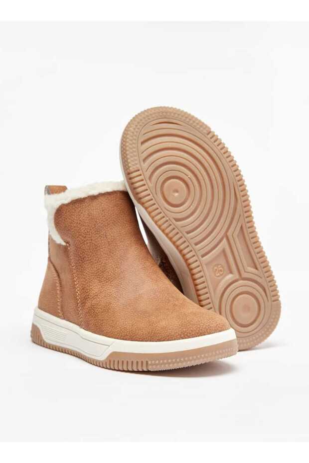 Solid Ankle Length Boots with Zip Closure and Pull Tabs - 4