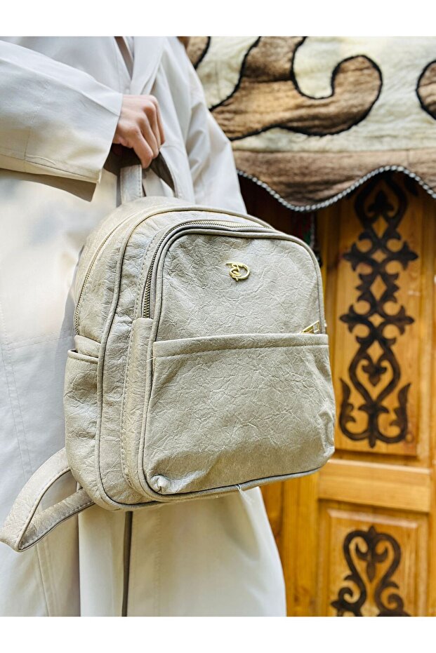 Rucsac din piele artificială moale - 7