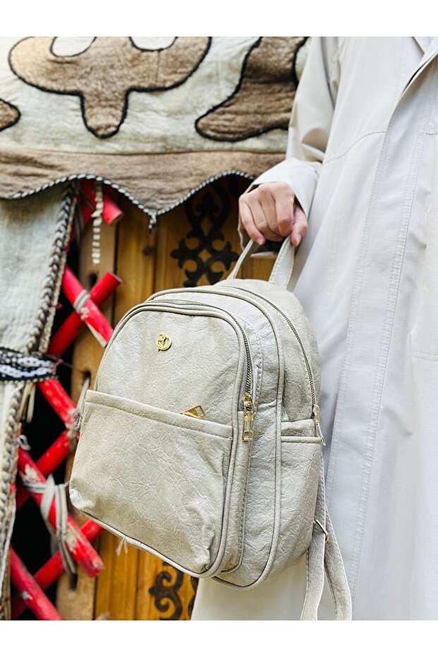 Rucsac din piele artificială moale - 6