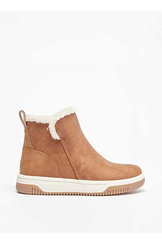 Solid Ankle Length Boots with Zip Closure and Pull Tabs - 3