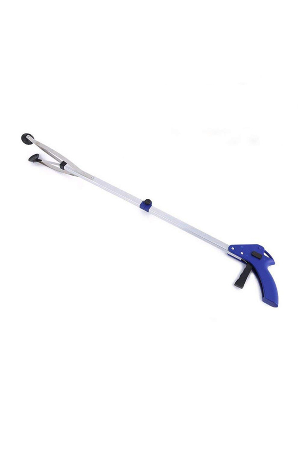 white Extra Long Arm Extension Reacher Grabber Easy Reach Pick Up Tool Foldable Garbage Pick Up Tool