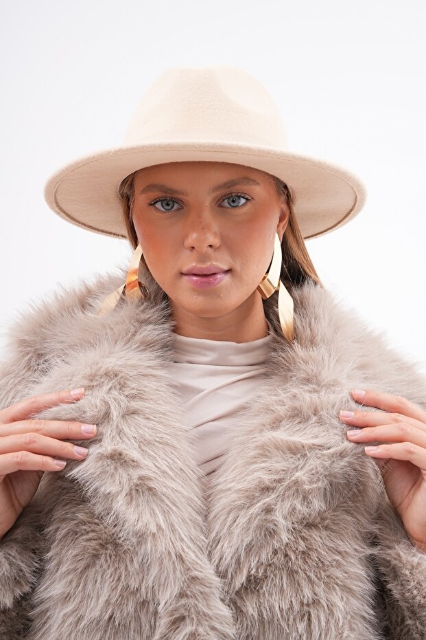 yakalı kürk ceket - 2