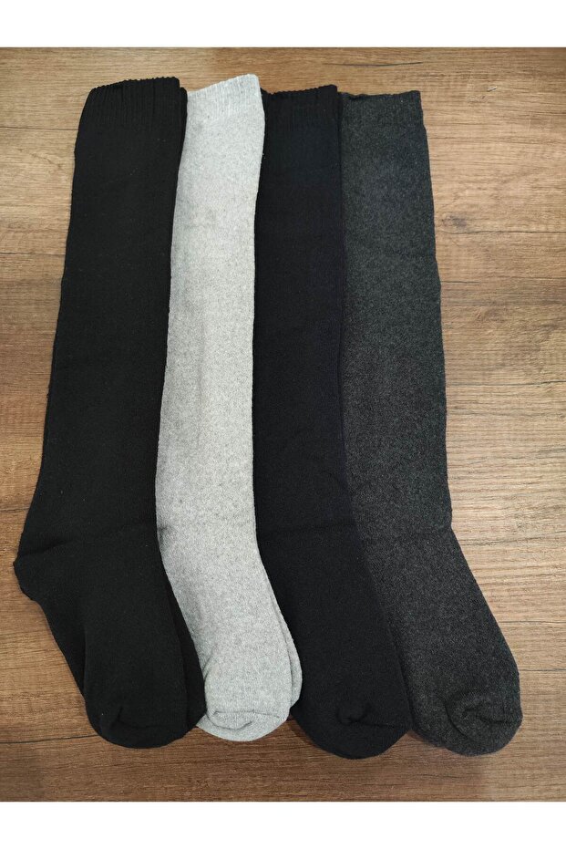 Women's 4 Pairs Winter Thick Towel Knee Socks