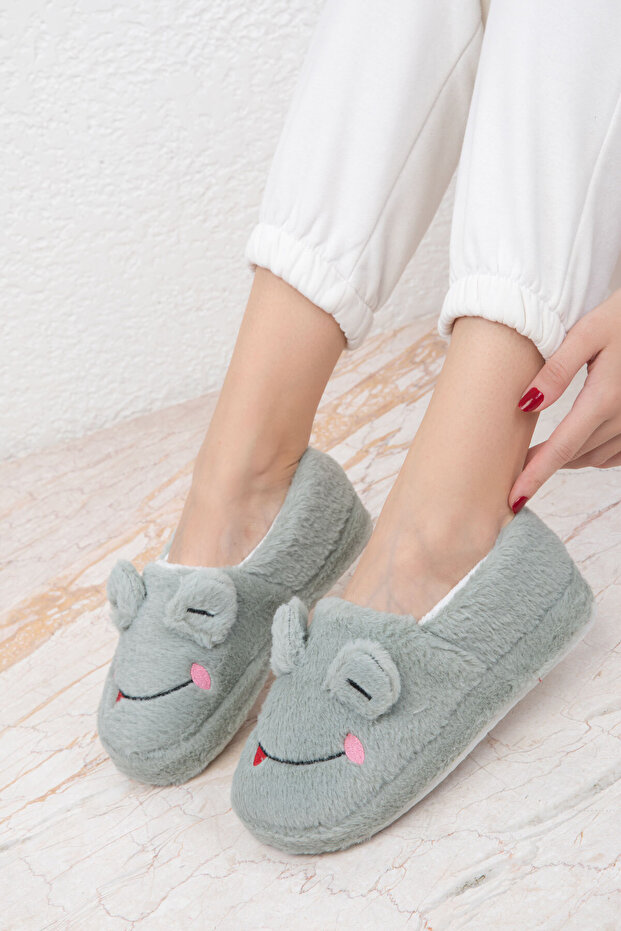 Zelené dámské domácí pantofle - model 19892 - 3