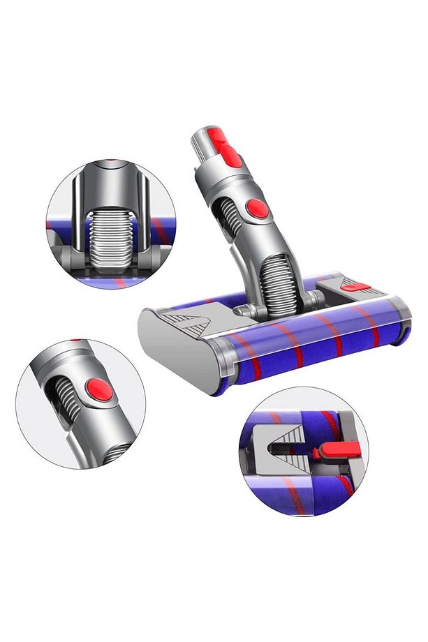 Dyson V7 V8 V10 V11 G5  Şarjlı Süpürgeler ile Uyumlu Fırçalı Süpürücü Başlık - 7