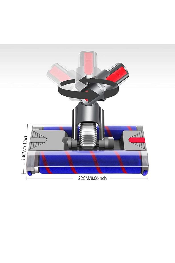 Dyson V7 V8 V10 V11 G5  Şarjlı Süpürgeler ile Uyumlu Fırçalı Süpürücü Başlık - 6