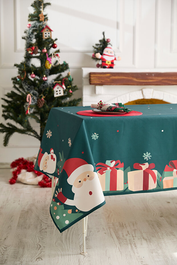 Ays Home Santa Claus Christmas Tree Tablecloth