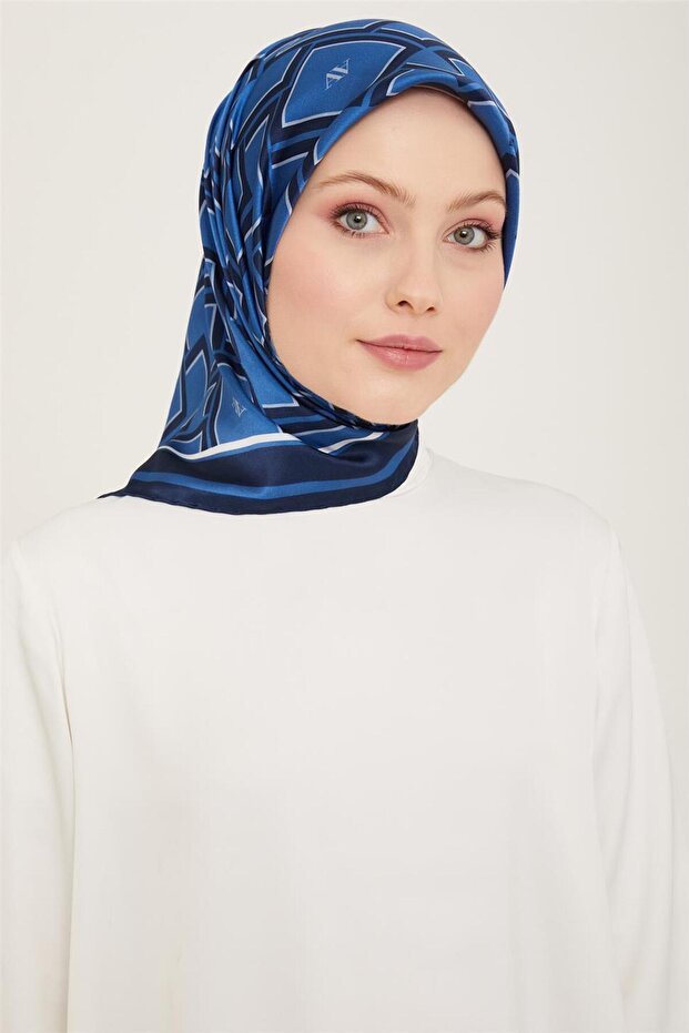 Monogram Patterned Twill Silk Scarf 24Ya9132 85 33