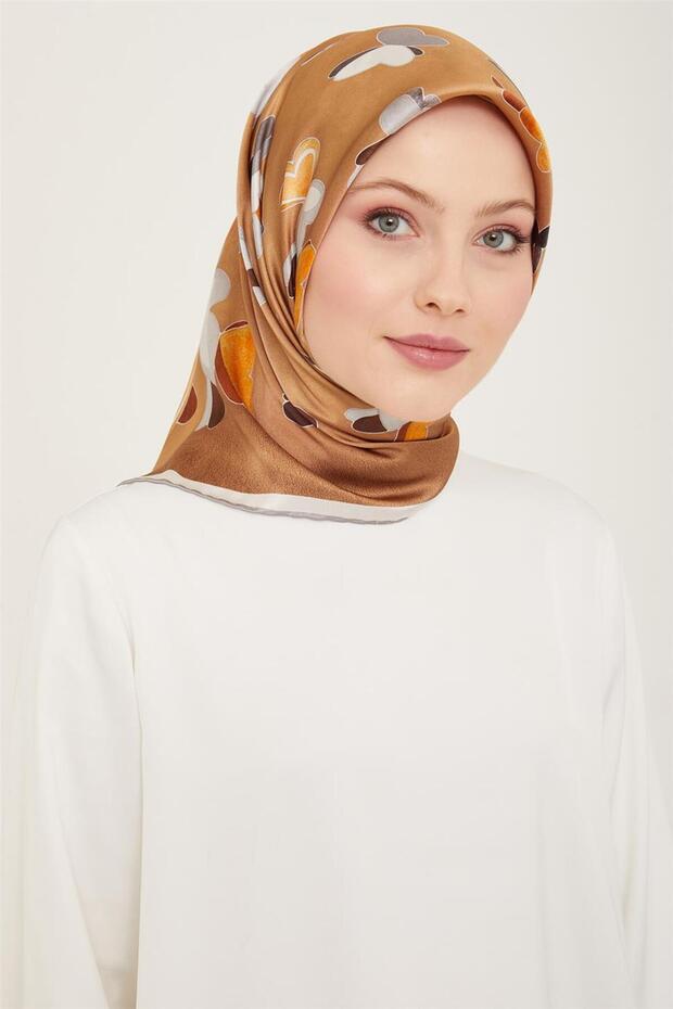 Obje منقوش Twill حرير وشاح 24Ya9146 33 83
