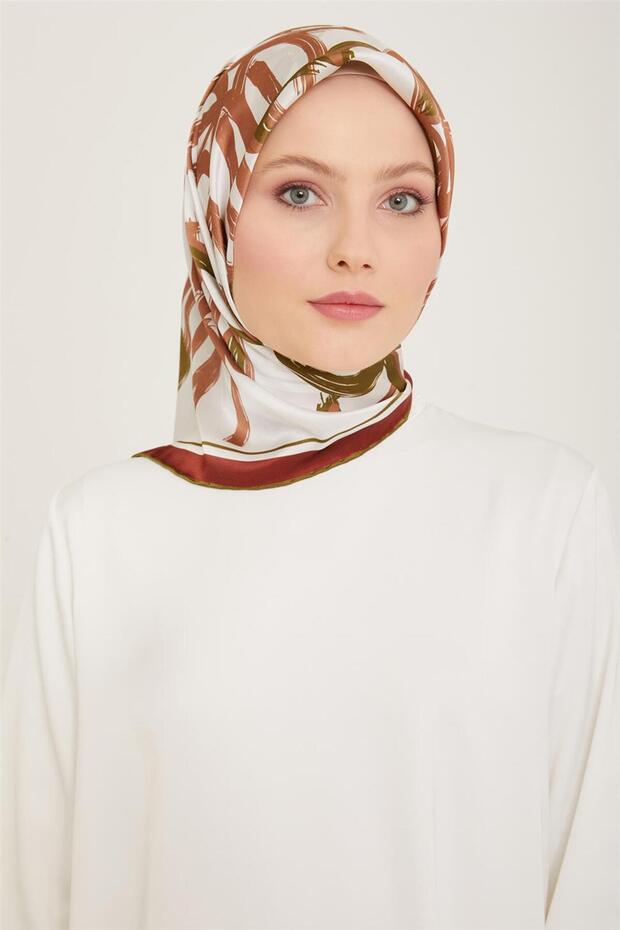 Floral Print Twill Silk Scarf 24Ya9123 5 53
