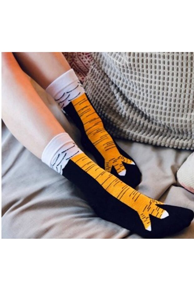 جوارب منقوشة بأقدام الدجاج - 1