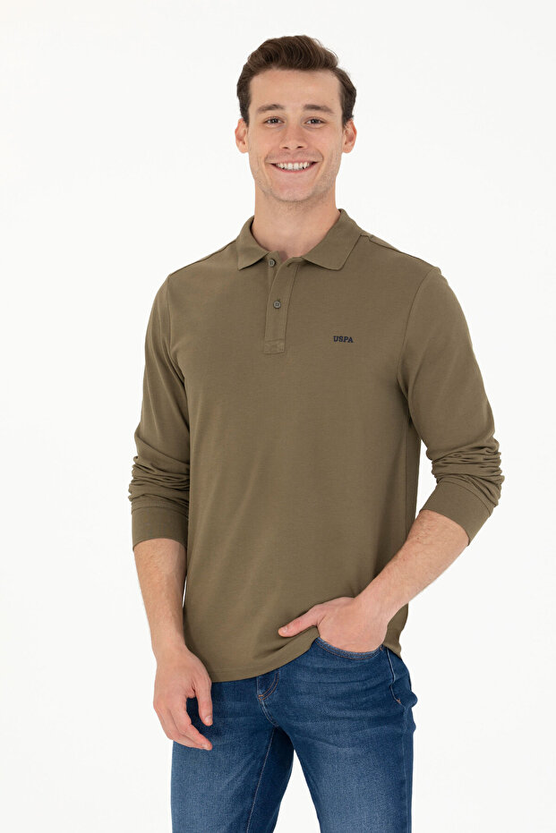 Khaki Men's Sweatshirt - Basic Model 50276314 -Vr027
