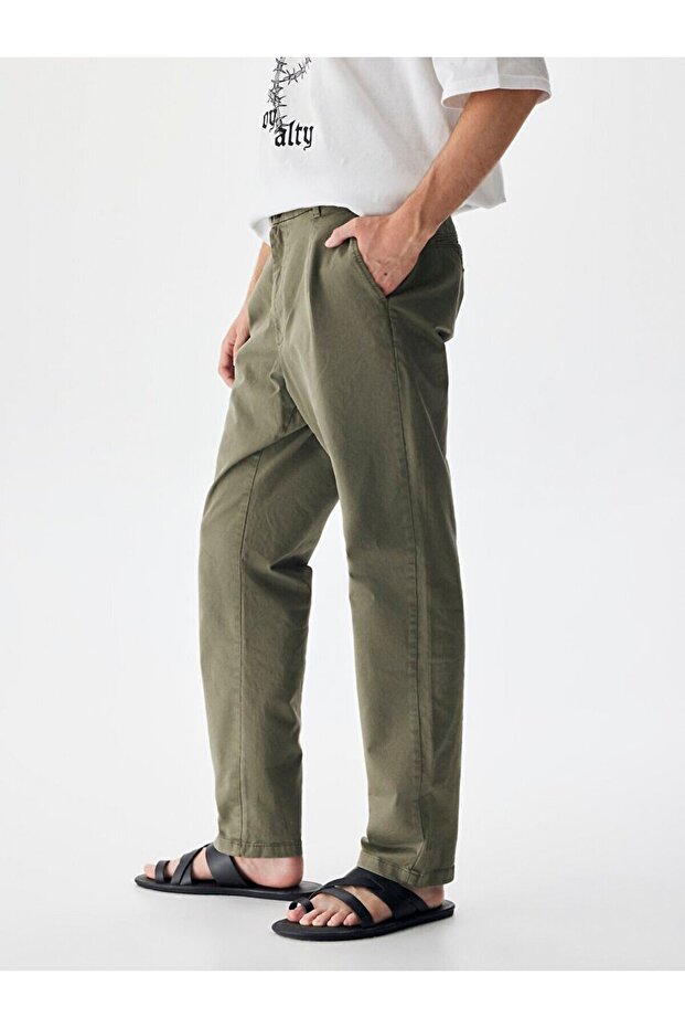 Chıno Yeşil Pantolon - 4