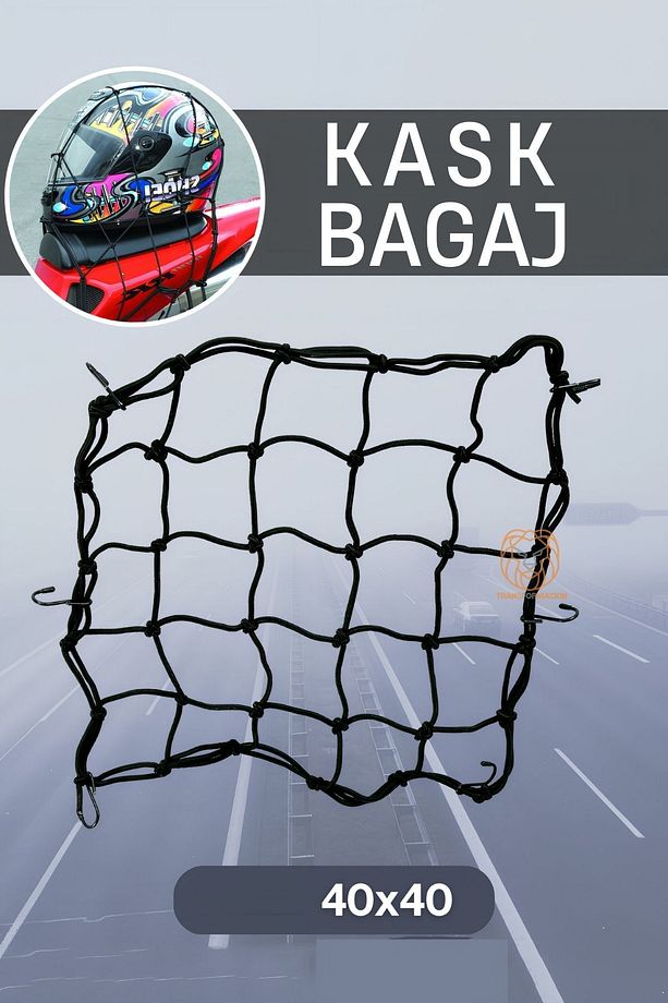 Motorsiklet Kask ve Bagaj Filesi  Atv Filesi SİYAH 422418 - 1