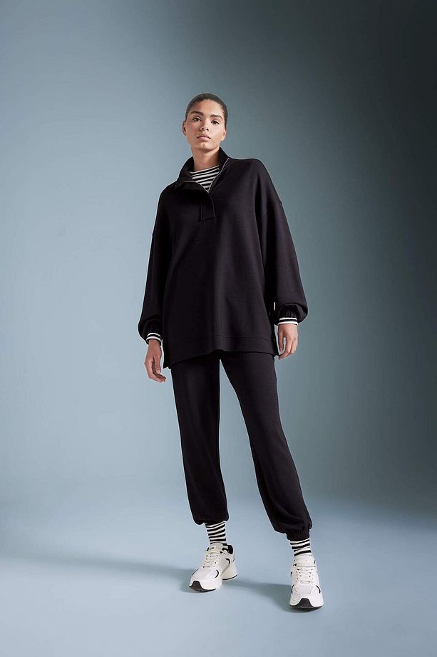 Fit Sporcu Jogger Eşofman Altı Standart Fit Modal Çift Cepli Basic Düz B1794ax24au - 3