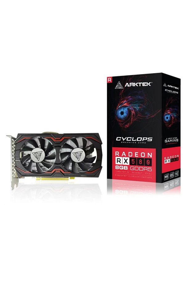 ARKTEK CYCLOPS, AKR580D5S8GH1, RX580, 8Gb, GDDR5, 256BIT, 1xDVI, 1xHDMI, 1xDP GAMING Ekran Kartı - 1